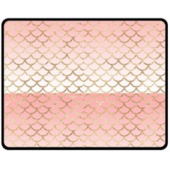 Mermaid Ombre Scales  Double Sided Fleece Blanket (medium)  by ConteMonfrey