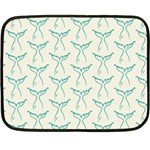 Blue Mermaid Tail Clean Fleece Blanket (Mini) 35 x27  Blanket