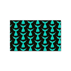 Blue Mermaid Tail Black Sticker Rectangular (100 Pack) by ConteMonfrey