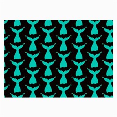 Blue Mermaid Tail Black Large Glasses Cloth by ConteMonfrey