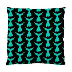 Blue Mermaid Tail Black Standard Cushion Case (one Side) by ConteMonfrey