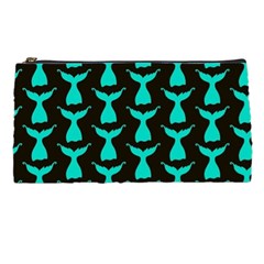 Blue Mermaid Tail Black Pencil Case by ConteMonfrey