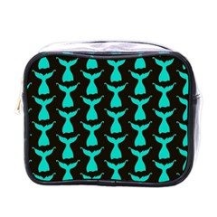 Blue Mermaid Tail Black Mini Toiletries Bag (one Side) by ConteMonfrey