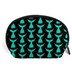 Blue Mermaid Tail Black Accessory Pouch (large) by ConteMonfrey