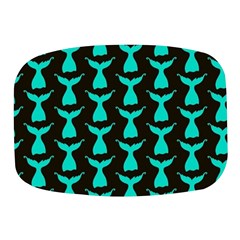 Blue Mermaid Tail Black Mini Square Pill Box by ConteMonfrey