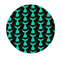 Blue Mermaid Tail Black Mini Round Pill Box (pack Of 3) by ConteMonfrey