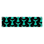 Blue Mermaid Tail Black Banner and Sign 4  x 1  Front