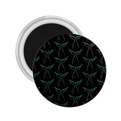 Blue Mermaid Tail Black Neon 2 25  Magnets by ConteMonfrey