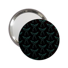 Blue Mermaid Tail Black Neon 2 25  Handbag Mirrors by ConteMonfrey