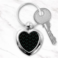 Blue Mermaid Tail Black Neon Key Chain (heart) by ConteMonfrey