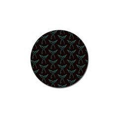 Blue Mermaid Tail Black Neon Golf Ball Marker by ConteMonfrey