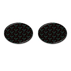 Blue Mermaid Tail Black Neon Cufflinks (oval) by ConteMonfrey