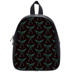 Blue Mermaid Tail Black Neon School Bag (small) by ConteMonfrey