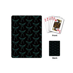 Blue Mermaid Tail Black Neon Playing Cards Single Design (mini) by ConteMonfrey