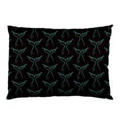 Blue Mermaid Tail Black Neon Pillow Case (two Sides) by ConteMonfrey