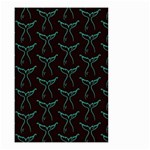 Blue Mermaid Tail Black Neon Small Garden Flag (Two Sides) Front