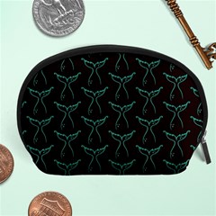 Blue Mermaid Tail Black Neon Accessory Pouch (large) by ConteMonfrey