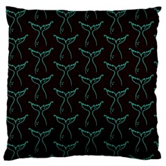 Blue Mermaid Tail Black Neon Standard Flano Cushion Case (two Sides) by ConteMonfrey