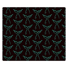 Blue Mermaid Tail Black Neon Double Sided Flano Blanket (small)  by ConteMonfrey