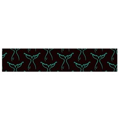 Blue Mermaid Tail Black Neon Small Flano Scarf by ConteMonfrey