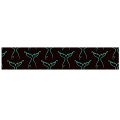 Blue Mermaid Tail Black Neon Large Flano Scarf  by ConteMonfrey