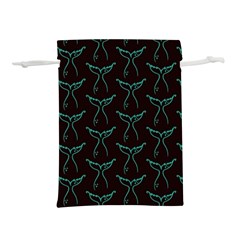 Blue Mermaid Tail Black Neon Lightweight Drawstring Pouch (m) by ConteMonfrey