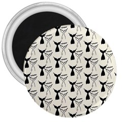 Black And White Mermaid Tail 3  Magnets by ConteMonfrey