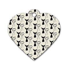 Black And White Mermaid Tail Dog Tag Heart (two Sides) by ConteMonfrey