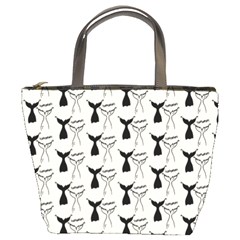 Black And White Mermaid Tail Bucket Bag by ConteMonfrey