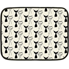 Black And White Mermaid Tail Fleece Blanket (mini) by ConteMonfrey