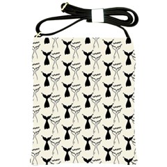 Black And White Mermaid Tail Shoulder Sling Bag by ConteMonfrey