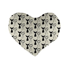 Black And White Mermaid Tail Standard 16  Premium Heart Shape Cushions by ConteMonfrey