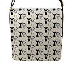 Black And White Mermaid Tail Flap Closure Messenger Bag (l) by ConteMonfrey