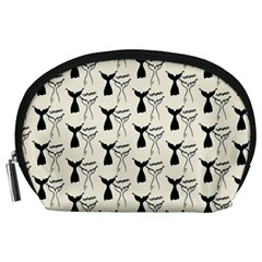 Black And White Mermaid Tail Accessory Pouch (large) by ConteMonfrey