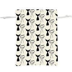 Black And White Mermaid Tail Lightweight Drawstring Pouch (xl) by ConteMonfrey