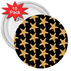 Starfish Minimalist  3  Buttons (10 Pack)  by ConteMonfrey