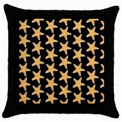 Starfish Minimalist  Throw Pillow Case (black) by ConteMonfrey