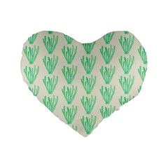 Watercolor Seaweed Standard 16  Premium Heart Shape Cushions by ConteMonfrey