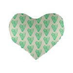 Watercolor Seaweed Standard 16  Premium Flano Heart Shape Cushions Back