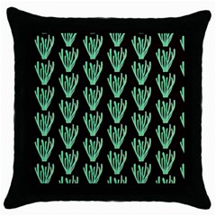 Watercolor Seaweed Black Throw Pillow Case (black) by ConteMonfrey