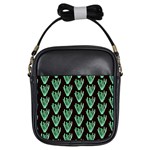 Watercolor Seaweed Black Girls Sling Bag Front