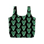 Watercolor Seaweed Black Full Print Recycle Bag (S) Front