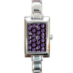 Black Seaweed Rectangle Italian Charm Watch by ConteMonfrey