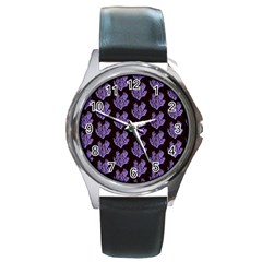 Black Seaweed Round Metal Watch by ConteMonfrey