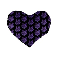 Black Seaweed Standard 16  Premium Heart Shape Cushions by ConteMonfrey