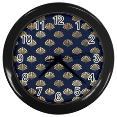 Cute Sea Shells  Wall Clock (black) by ConteMonfrey