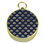 Cute Sea Shells  Gold Compasses Front