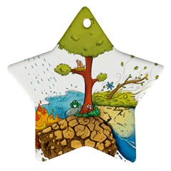 Natural Disaster Flood Earthquake Ornament (star) by Jancukart