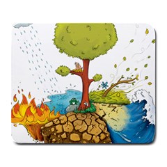 Natural Disaster Flood Earthquake Large Mousepad by Jancukart