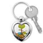 Natural Disaster Flood Earthquake Key Chain (Heart) Front